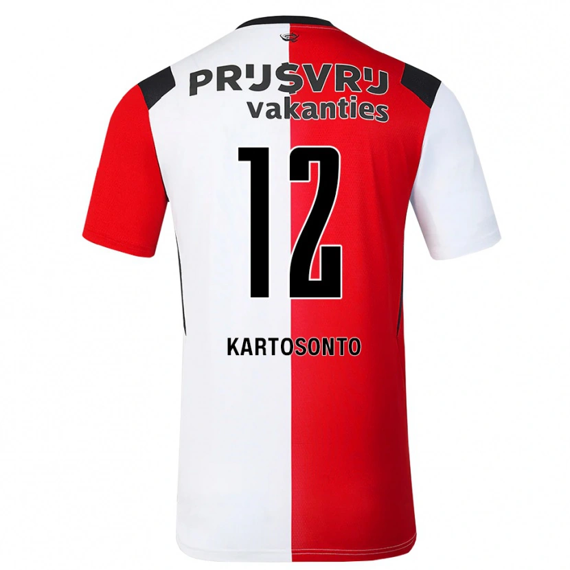 Danxen Uomo Maglia Sirano Kartosonto #12 Rosso Bianco Nero Kit Gara Home 2026/27 Maglietta