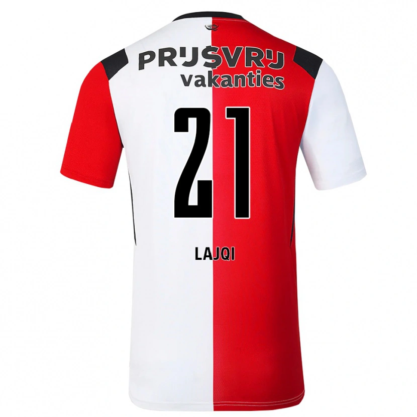 Danxen Uomo Maglia Merlind Lajqi #21 Rosso Bianco Nero Kit Gara Home 2026/27 Maglietta