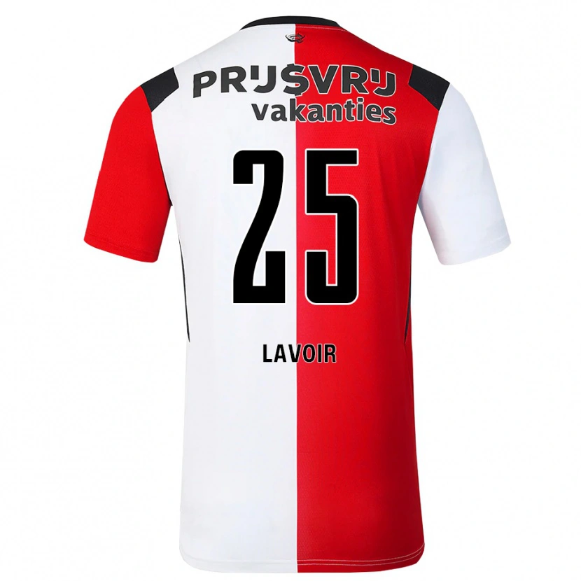 Danxen Uomo Maglia Romee Van De Lavoir #25 Rosso Bianco Nero Kit Gara Home 2026/27 Maglietta