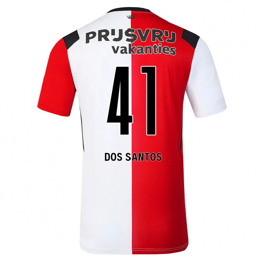 Danxen Uomo Maglia Giuliany Ben-David Dos Santos #41 Rosso Bianco Nero Kit Gara Home 2026/27 Maglietta