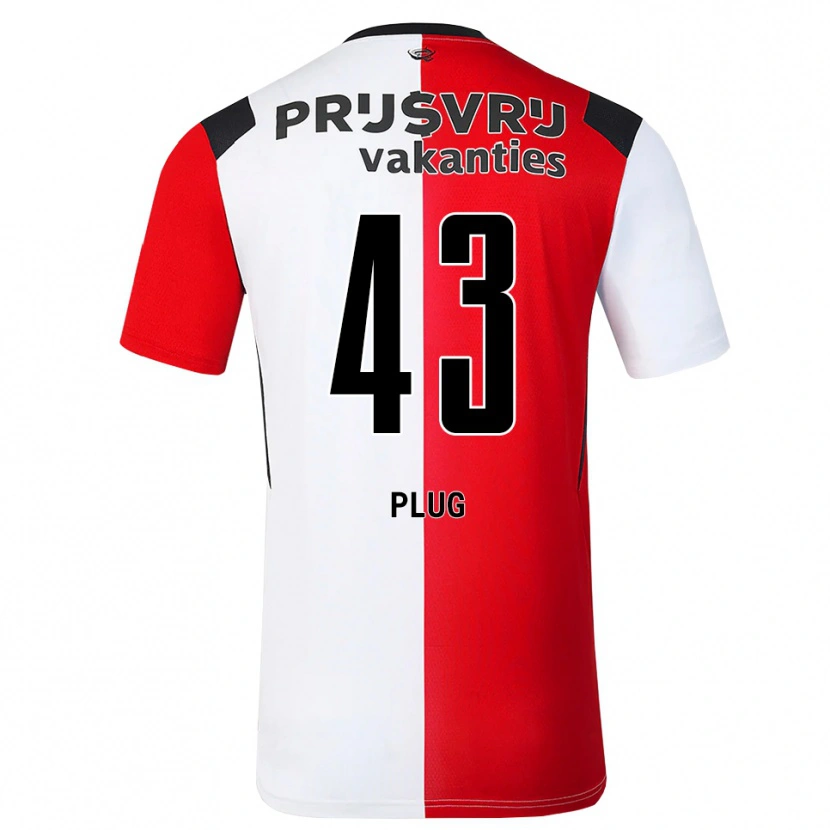 Danxen Uomo Maglia Jan Plug #43 Rosso Bianco Nero Kit Gara Home 2026/27 Maglietta