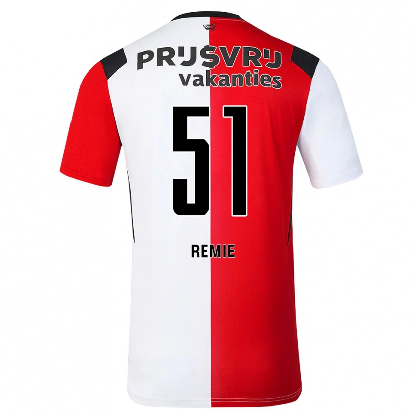 Danxen Uomo Maglia Devin Remie #51 Rosso Bianco Nero Kit Gara Home 2026/27 Maglietta