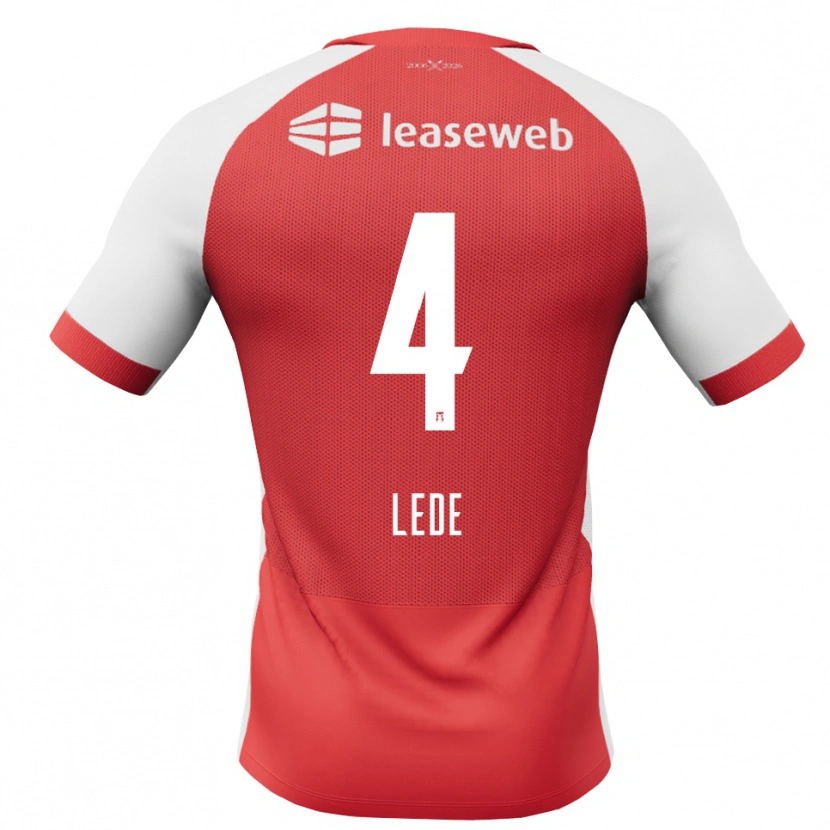 Danxen Uomo Maglia Quincy Lede #4 Rosso Bianco Nero Kit Gara Home 2026/27 Maglietta