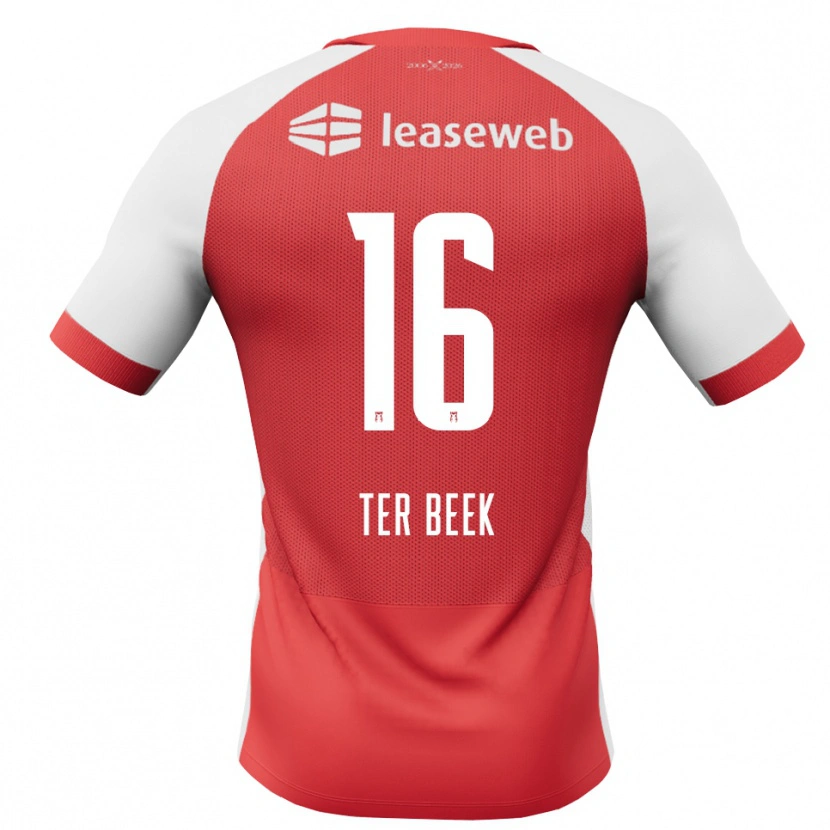 Danxen Uomo Maglia Kai Ter Beek #16 Rosso Bianco Nero Kit Gara Home 2026/27 Maglietta