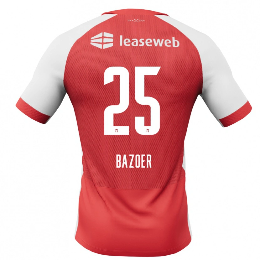 Danxen Uomo Maglia Riechedly Bazoer #25 Rosso Bianco Nero Kit Gara Home 2026/27 Maglietta