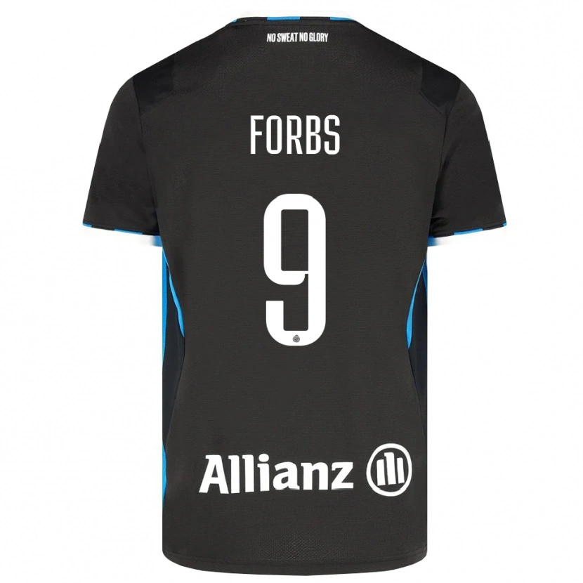 Danxen Uomo Maglia Carlos Forbs #9 Nero Rosso Blu Kit Gara Home 2026/27 Maglietta