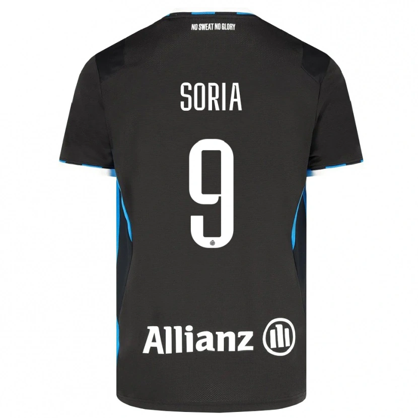 Danxen Uomo Maglia Matteo Soria #9 Nero Rosso Blu Kit Gara Home 2026/27 Maglietta