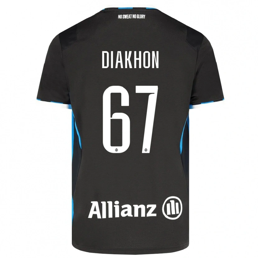 Danxen Uomo Maglia Mamadou Diakhon #67 Nero Rosso Blu Kit Gara Home 2026/27 Maglietta