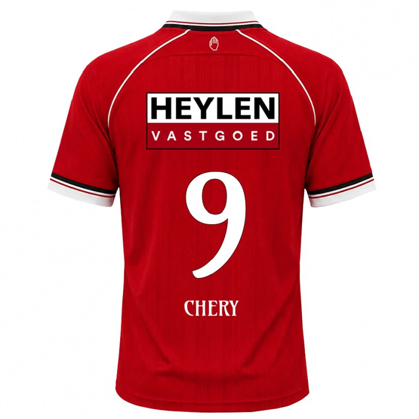Danxen Uomo Maglia Tjaronn Chery #9 Rosso Bianco Nero Kit Gara Home 2026/27 Maglietta