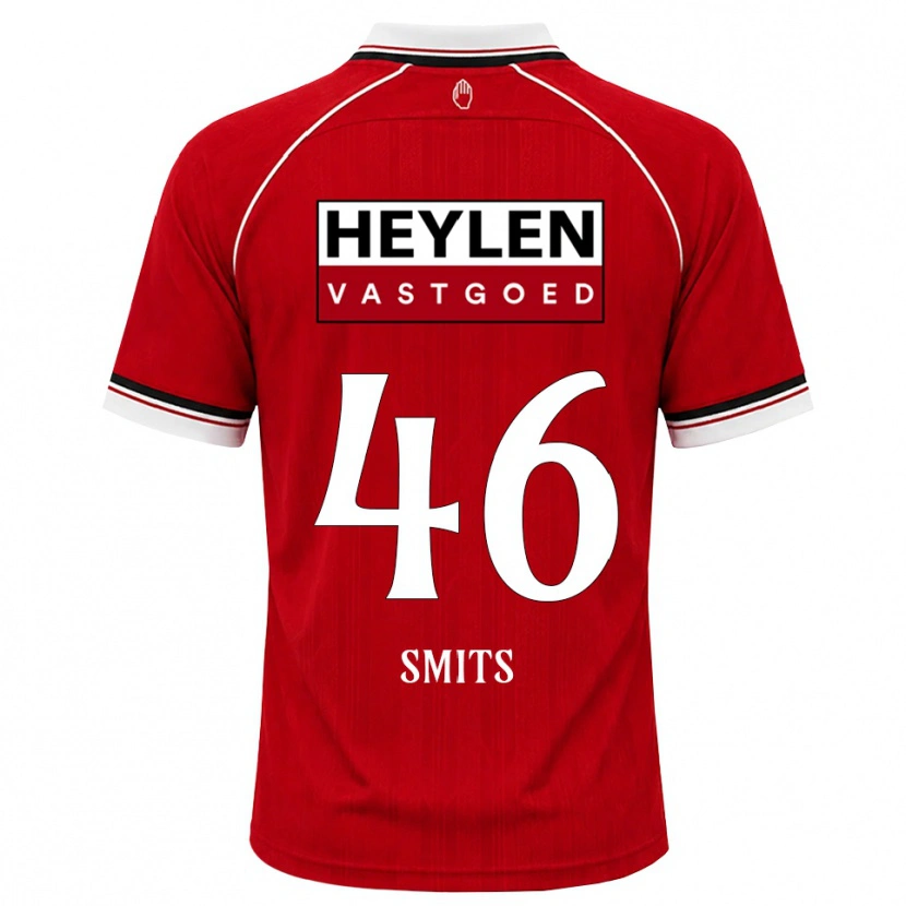 Danxen Uomo Maglia Milan Smits #46 Rosso Bianco Nero Kit Gara Home 2026/27 Maglietta