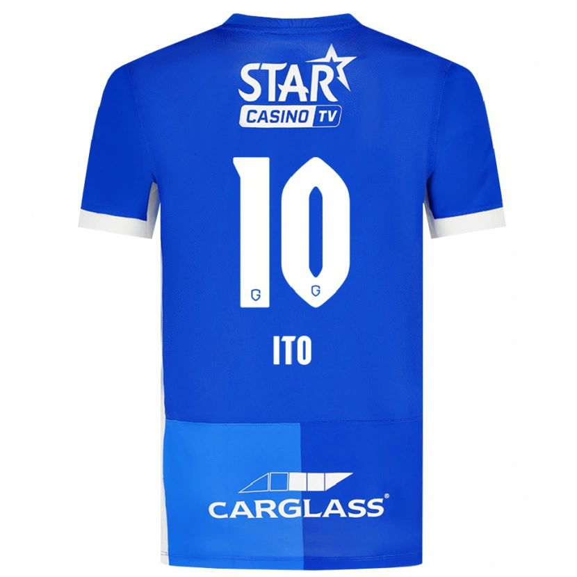 Danxen Uomo Maglia Junya Ito #10 Blu Medio Blu Reale Bianco Kit Gara Home 2026/27 Maglietta