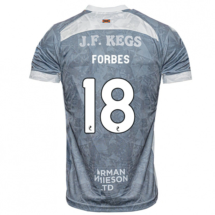 Danxen Uomo Maglia Michael Forbes #18 Grigio Ardesia Kit Gara Away 2026/27 Maglietta