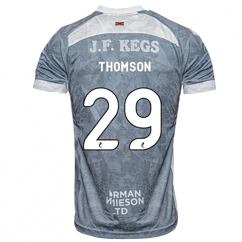Danxen Uomo Maglia Miller Thomson #29 Grigio Ardesia Kit Gara Away 2026/27 Maglietta