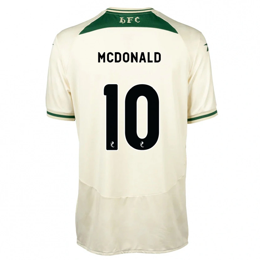 Danxen Uomo Maglia Josh Mcdonald #10 Verde Foresta Bianco Kit Gara Away 2026/27 Maglietta