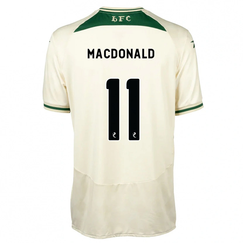 Danxen Uomo Maglia Callum Macdonald #11 Verde Foresta Bianco Kit Gara Away 2026/27 Maglietta