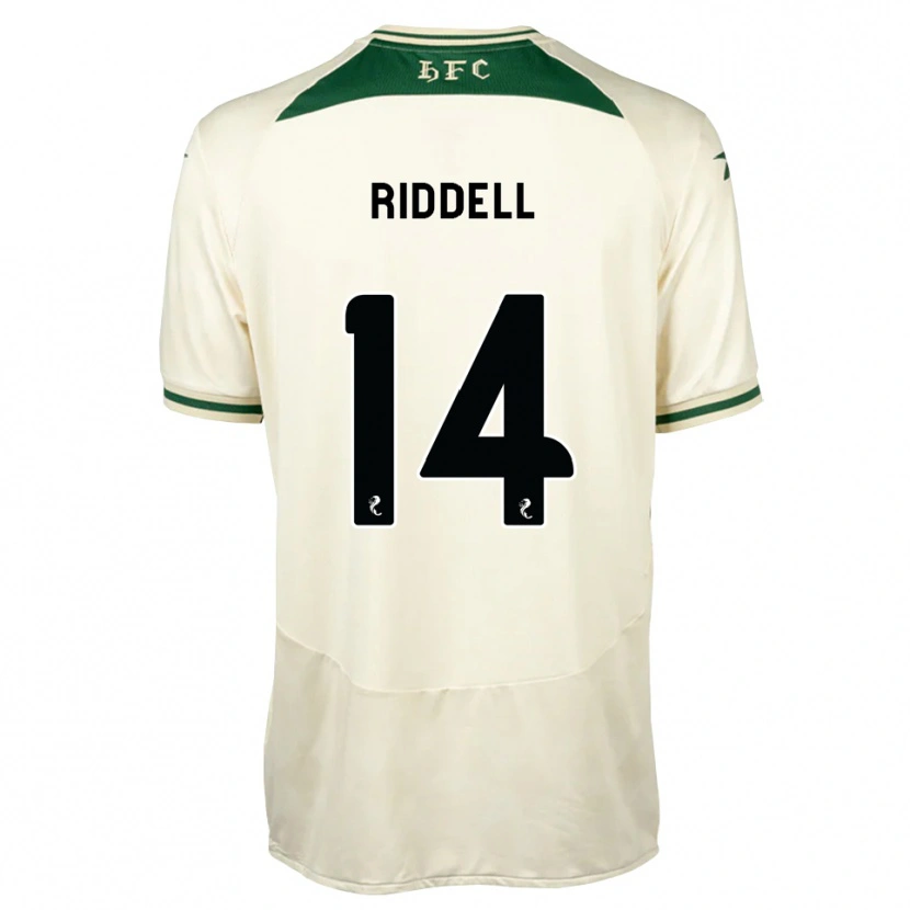 Danxen Uomo Maglia Jaden Riddell #14 Verde Foresta Bianco Kit Gara Away 2026/27 Maglietta