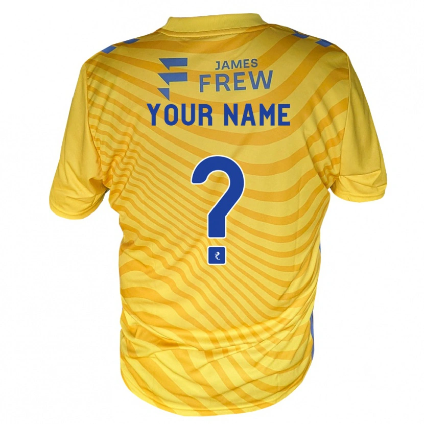Danxen Uomo Maglia Il Tuo Nome #0 Giallo Blu Reale Kit Gara Away 2026/27 Maglietta