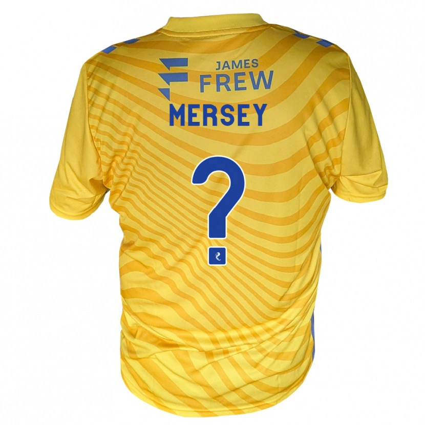 Danxen Uomo Maglia Ethan Mersey #0 Giallo Blu Reale Kit Gara Away 2026/27 Maglietta