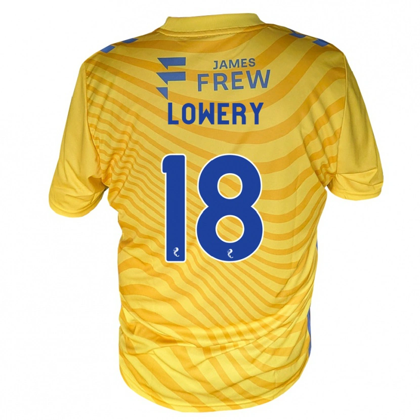 Danxen Uomo Maglia Tom Lowery #18 Giallo Blu Reale Kit Gara Away 2026/27 Maglietta