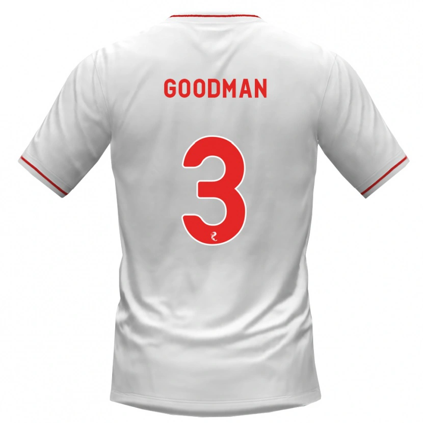 Danxen Uomo Maglia Mya Goodman #3 Rosso Bianco Kit Gara Away 2026/27 Maglietta