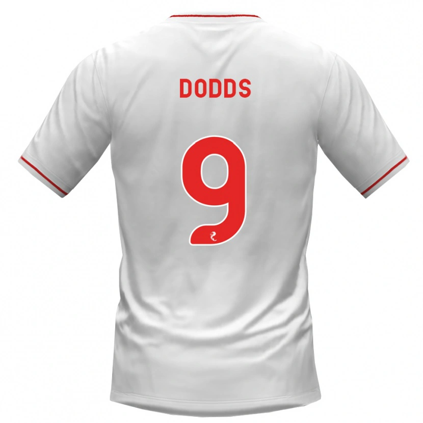 Danxen Uomo Maglia Jen Dodds #9 Rosso Bianco Kit Gara Away 2026/27 Maglietta