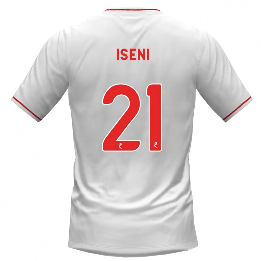 Danxen Uomo Maglia Besir Iseni #21 Rosso Bianco Kit Gara Away 2026/27 Maglietta