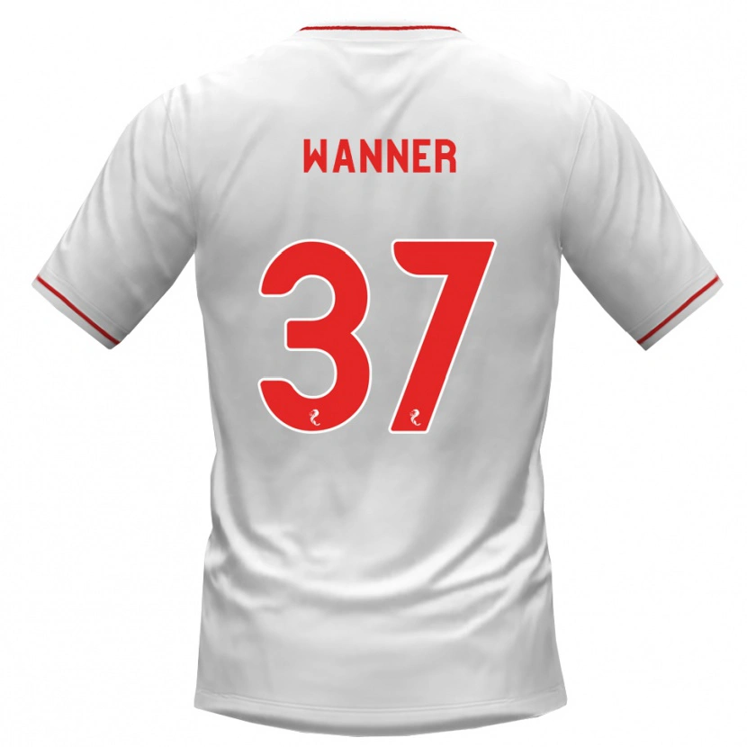 Danxen Uomo Maglia Jannik Wanner #37 Rosso Bianco Kit Gara Away 2026/27 Maglietta