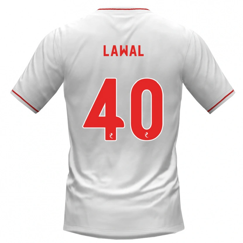 Danxen Uomo Maglia Samson Lawal #40 Rosso Bianco Kit Gara Away 2026/27 Maglietta