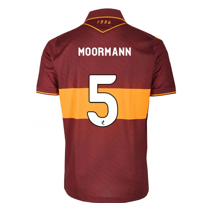 Danxen Uomo Maglia Martin Moormann #5 Marrone Arancione Kit Gara Away 2026/27 Maglietta
