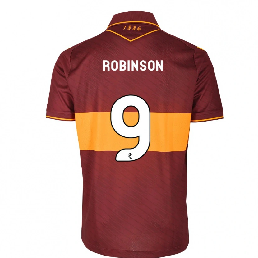 Danxen Uomo Maglia Zach Robinson #9 Marrone Arancione Kit Gara Away 2026/27 Maglietta