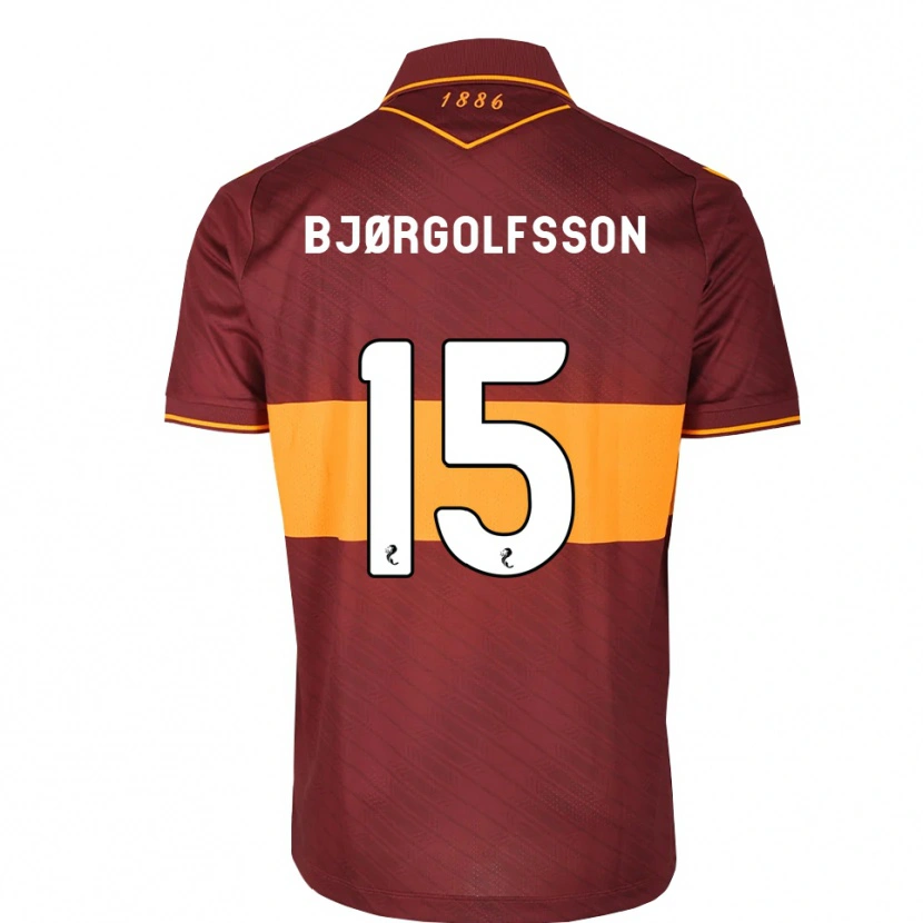 Danxen Uomo Maglia Eythor Bjørgolfsson #15 Marrone Arancione Kit Gara Away 2026/27 Maglietta
