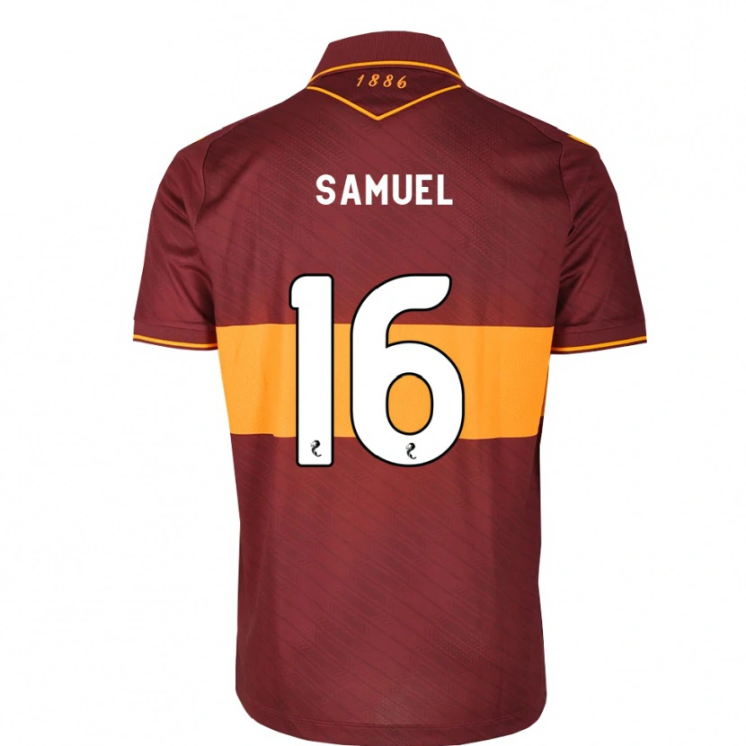 Danxen Uomo Maglia Evan Samuel #16 Marrone Arancione Kit Gara Away 2026/27 Maglietta