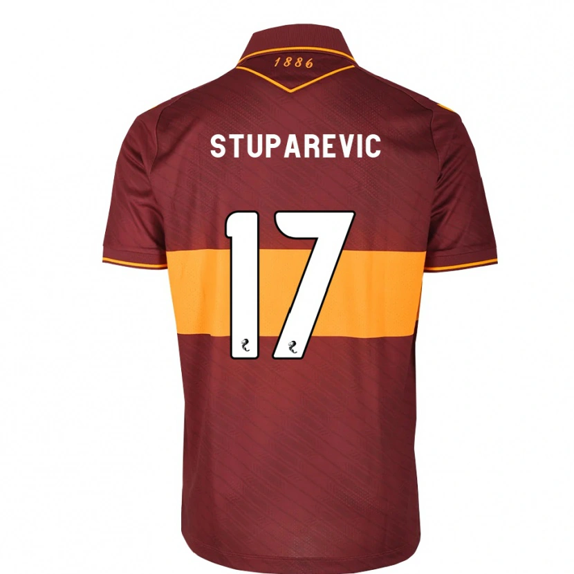 Danxen Uomo Maglia Filip Stuparevic #17 Marrone Arancione Kit Gara Away 2026/27 Maglietta