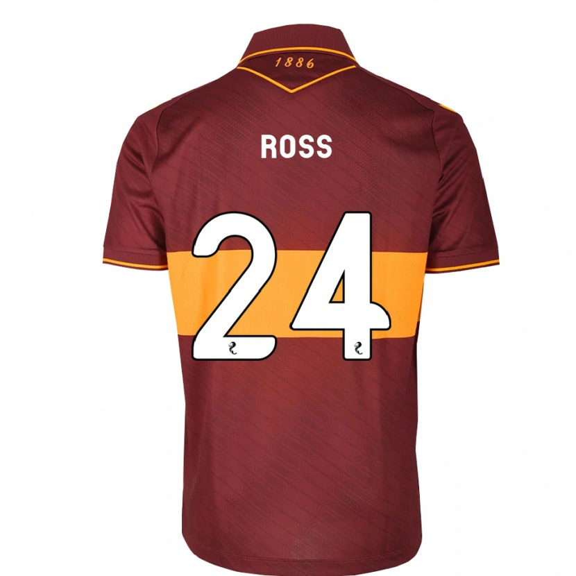 Danxen Uomo Maglia Luca Ross #24 Marrone Arancione Kit Gara Away 2026/27 Maglietta