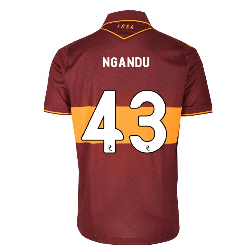 Danxen Uomo Maglia Samuel Ngandu #43 Marrone Arancione Kit Gara Away 2026/27 Maglietta