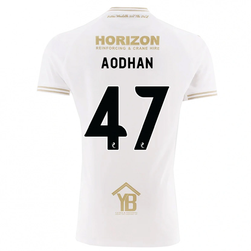 Danxen Uomo Maglia Aodhan Doherty #47 Bianco Giallo Kit Gara Away 2026/27 Maglietta