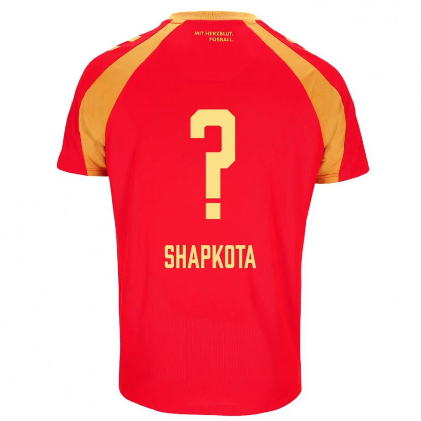 Danxen Uomo Maglia Raul Shapkota #0 Rosso Arancione Nero Kit Gara Away 2026/27 Maglietta