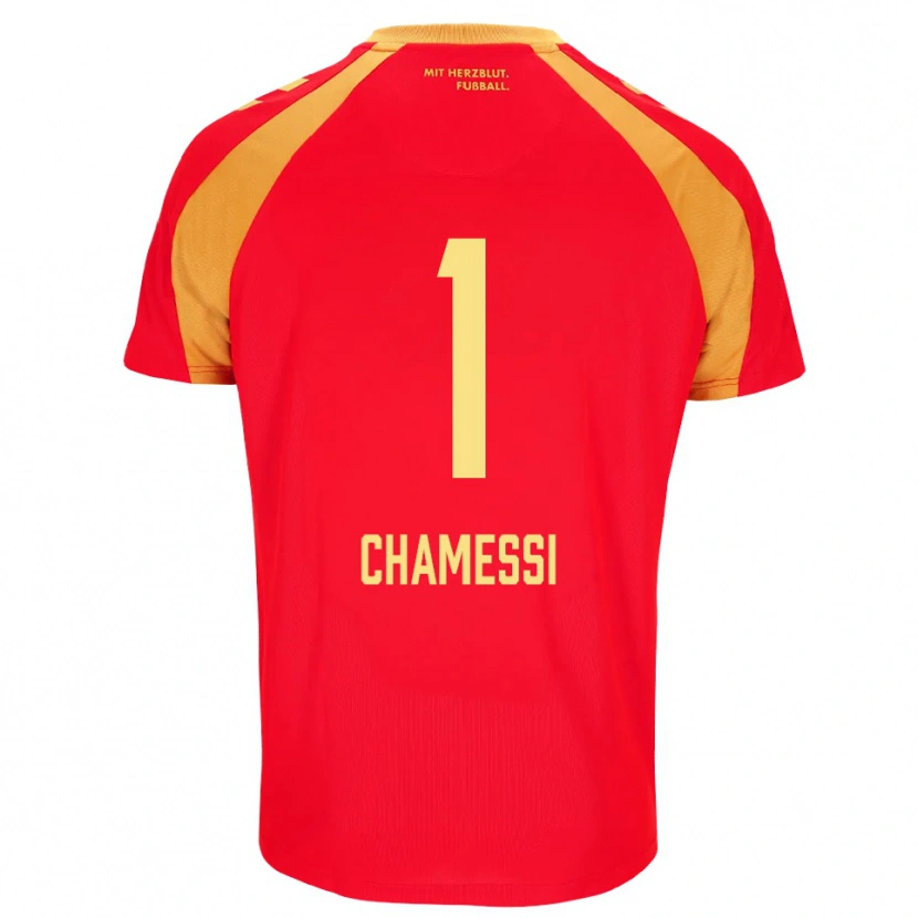 Danxen Uomo Maglia Ian Chamessi #1 Rosso Arancione Nero Kit Gara Away 2026/27 Maglietta