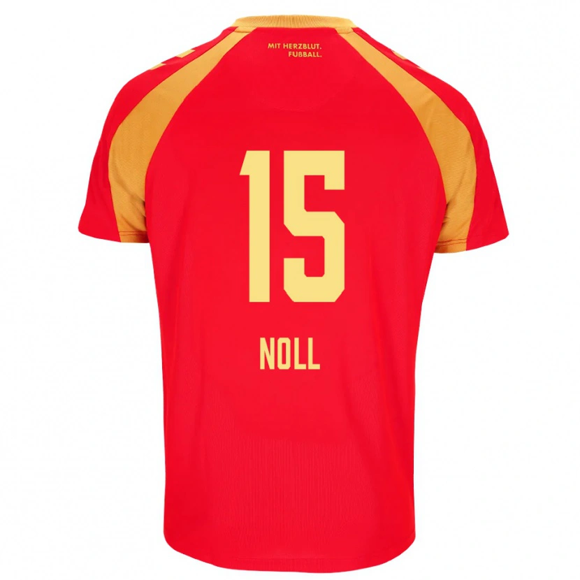 Danxen Uomo Maglia Nahuel Noll #15 Rosso Arancione Nero Kit Gara Away 2026/27 Maglietta