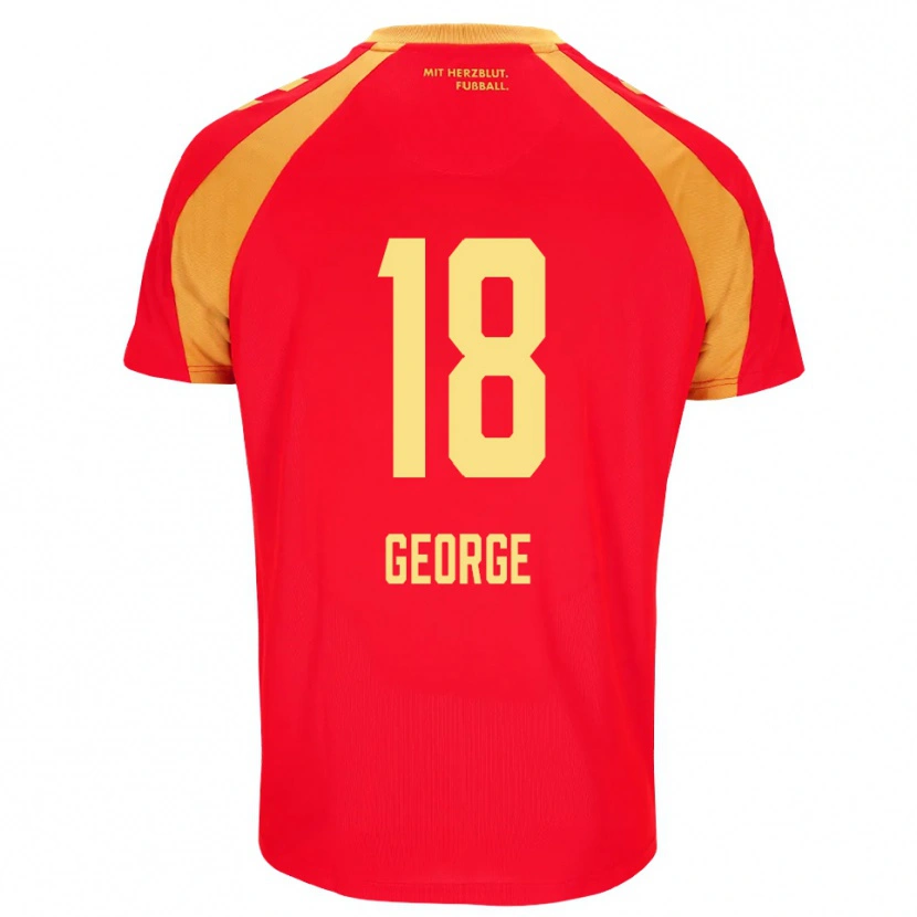 Danxen Uomo Maglia Kayonte Kaheim Karim George #18 Rosso Arancione Nero Kit Gara Away 2026/27 Maglietta