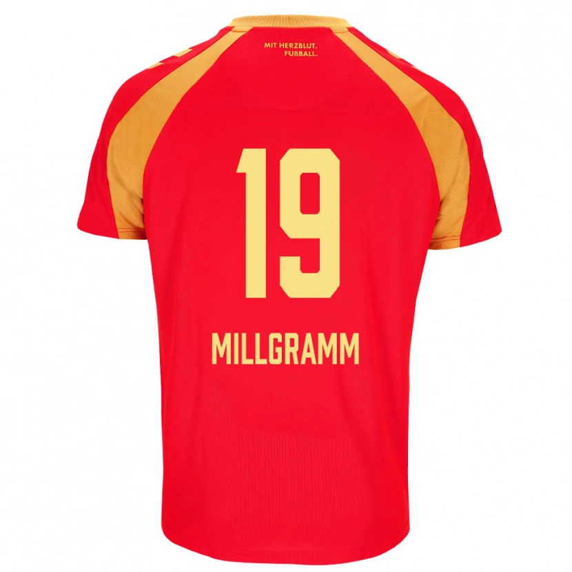 Danxen Uomo Maglia Albert Millgramm #19 Rosso Arancione Nero Kit Gara Away 2026/27 Maglietta