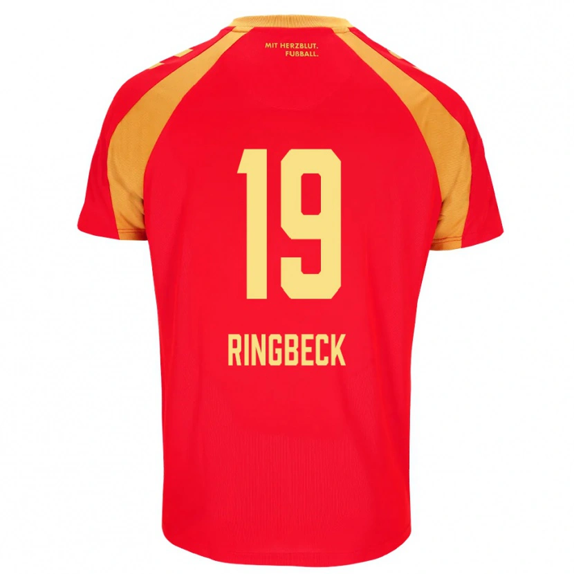 Danxen Uomo Maglia Noah Ringbeck #19 Rosso Arancione Nero Kit Gara Away 2026/27 Maglietta