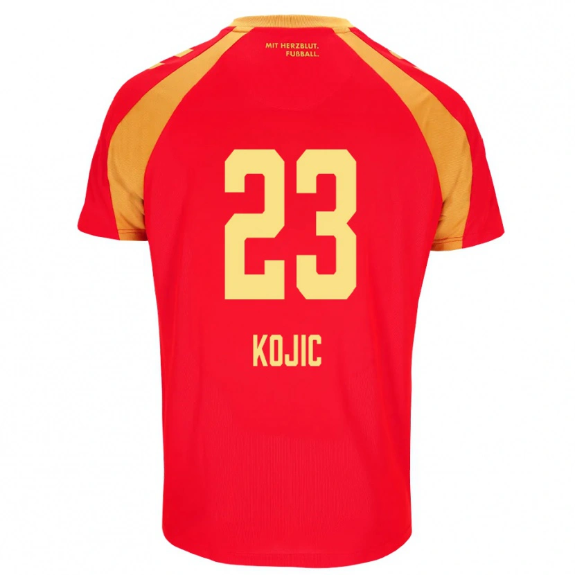 Danxen Uomo Maglia Stanko Kojic #23 Rosso Arancione Nero Kit Gara Away 2026/27 Maglietta