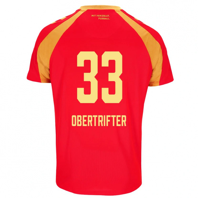 Danxen Uomo Maglia Ben Obertrifter #33 Rosso Arancione Nero Kit Gara Away 2026/27 Maglietta