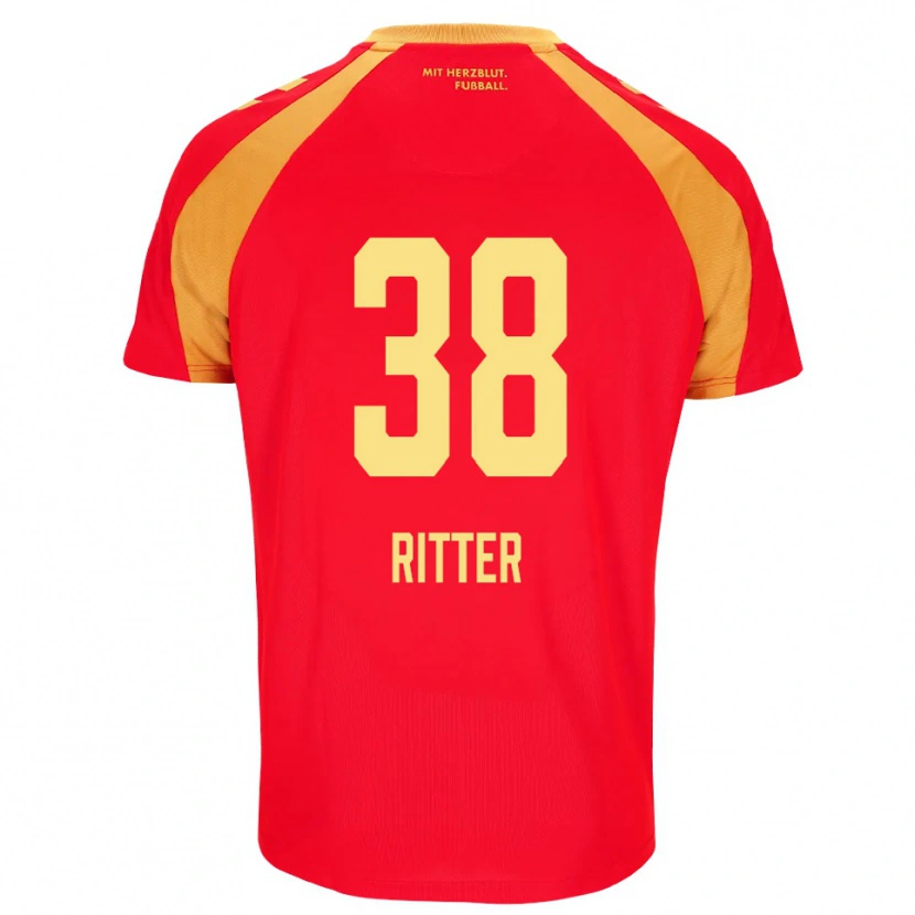 Danxen Uomo Maglia Max Ritter #38 Rosso Arancione Nero Kit Gara Away 2026/27 Maglietta