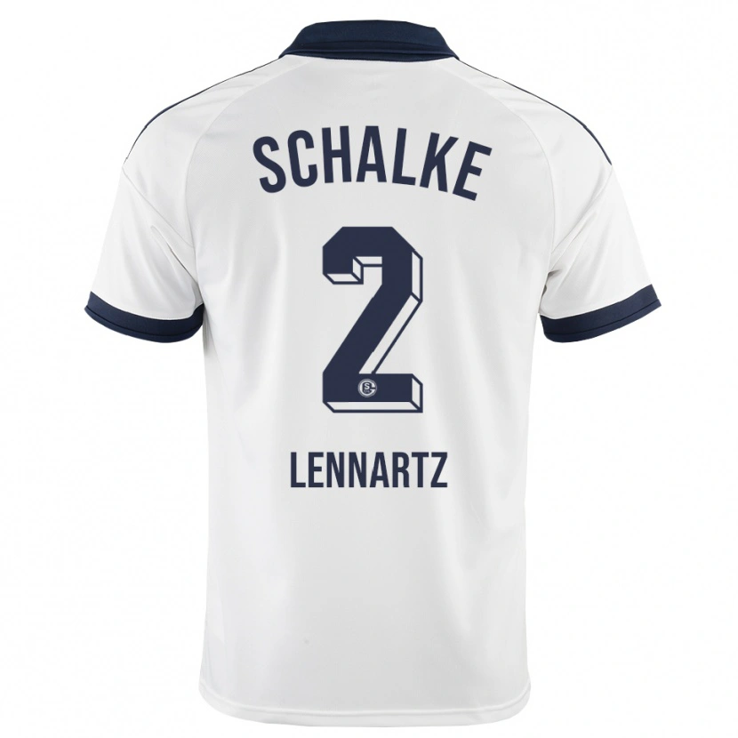 Danxen Uomo Maglia Max Lennartz #2 Bianco Nero Kit Gara Away 2026/27 Maglietta