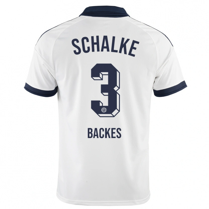 Danxen Uomo Maglia Diego Backes-Klimek #3 Bianco Nero Kit Gara Away 2026/27 Maglietta