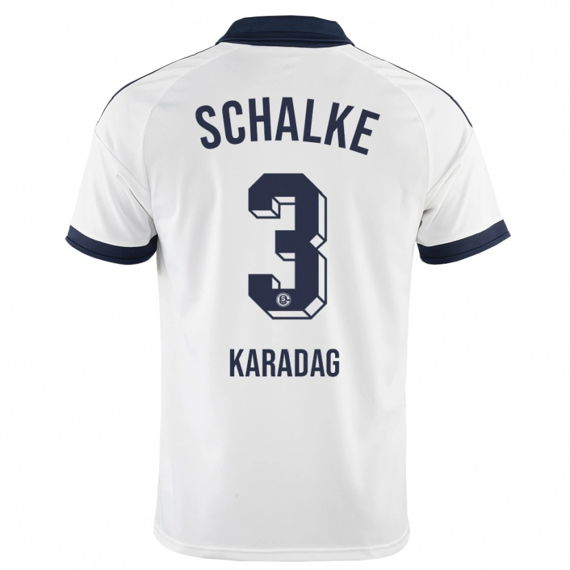 Danxen Uomo Maglia Meltem Karadag #3 Bianco Nero Kit Gara Away 2026/27 Maglietta