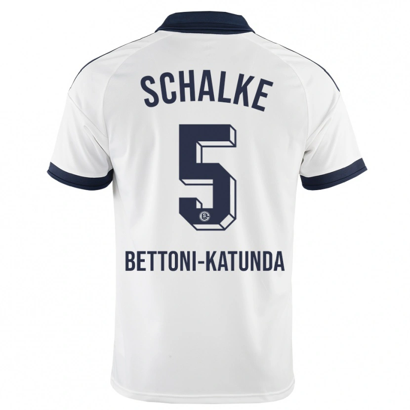 Danxen Uomo Maglia Claudio Bettoni-Katunda #5 Bianco Nero Kit Gara Away 2026/27 Maglietta