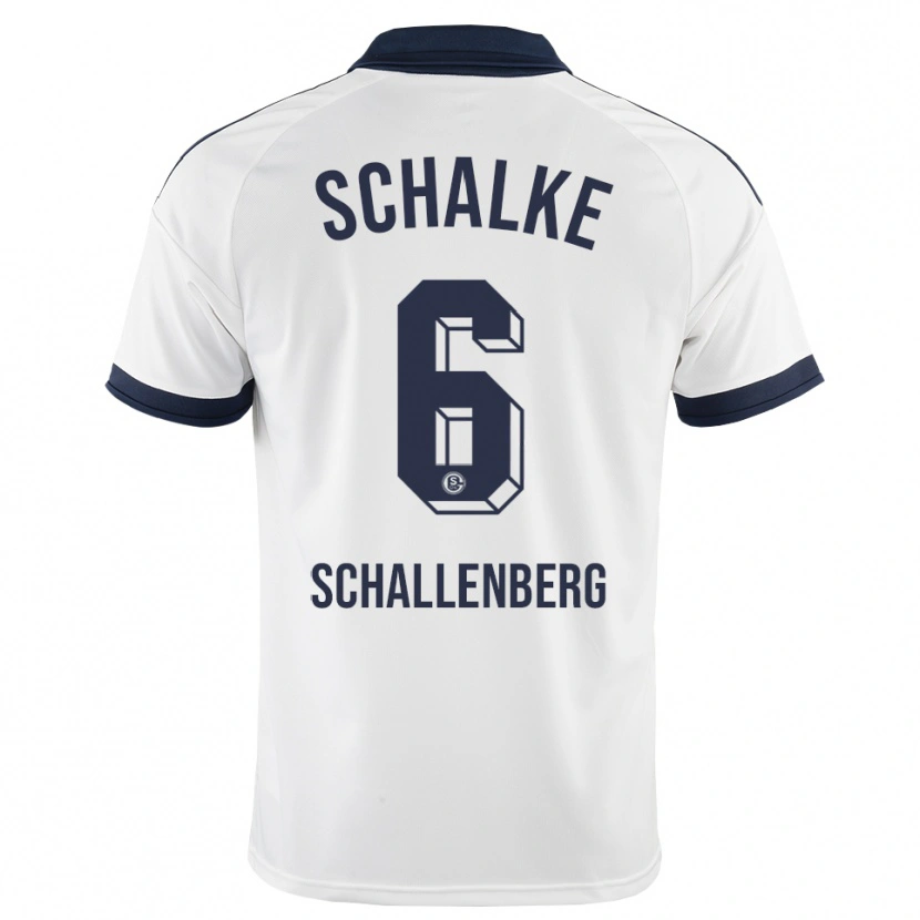 Danxen Uomo Maglia Ron Schallenberg #6 Bianco Nero Kit Gara Away 2026/27 Maglietta